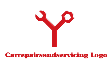 wrench on letter Y logo