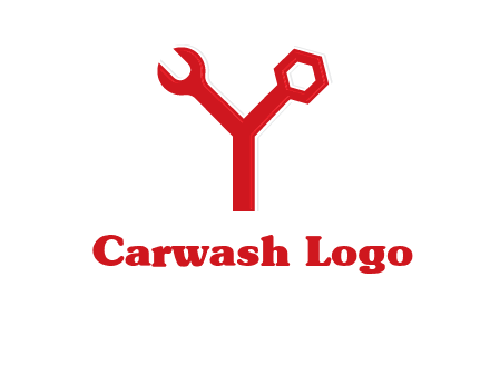 wrench on letter Y logo
