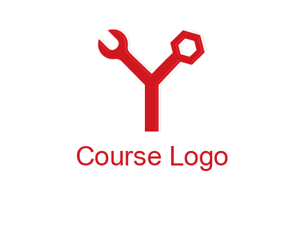 wrench on letter Y logo