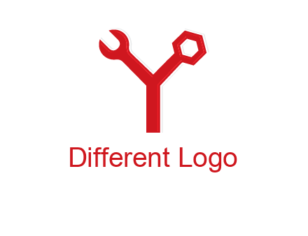 wrench on letter Y logo