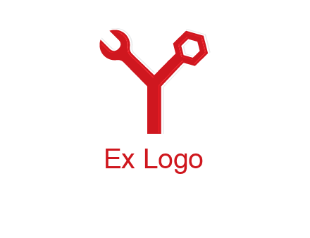 wrench on letter Y logo