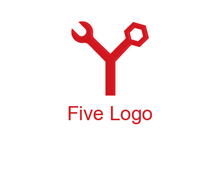 wrench on letter Y logo