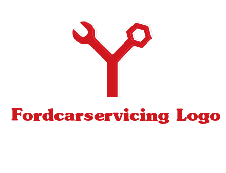 wrench on letter Y logo