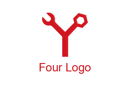 wrench on letter Y logo