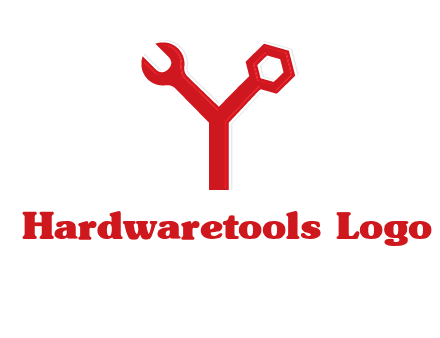 wrench on letter Y logo