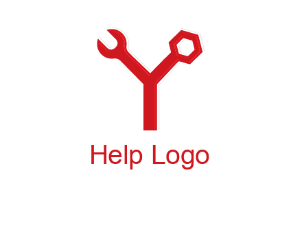 wrench on letter Y logo