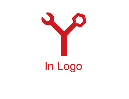 wrench on letter Y logo