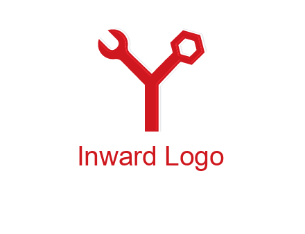 wrench on letter Y logo