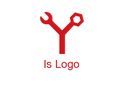 wrench on letter Y logo