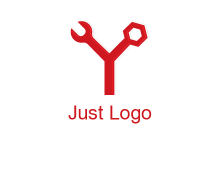 wrench on letter Y logo