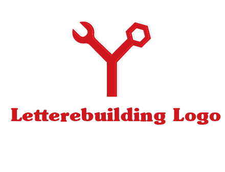 wrench on letter Y logo