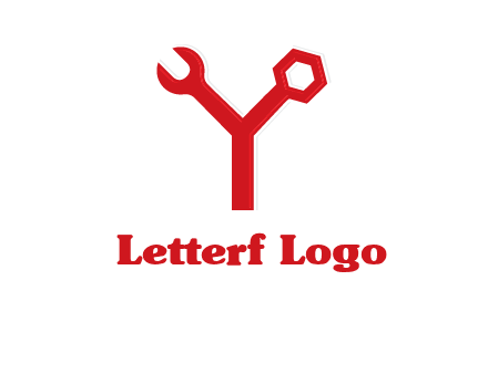 wrench on letter Y logo
