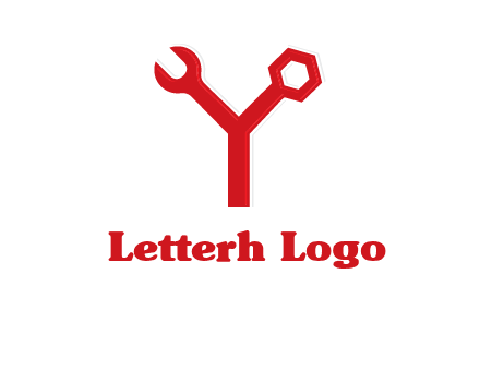 wrench on letter Y logo