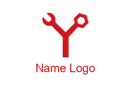 wrench on letter Y logo