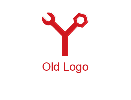 wrench on letter Y logo
