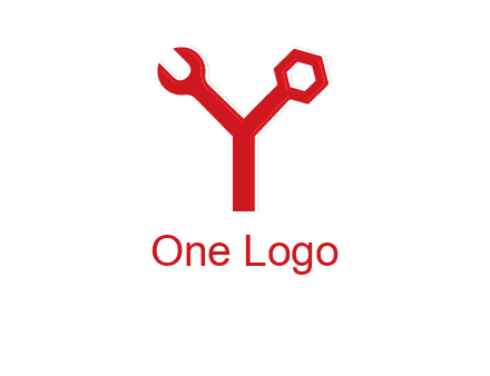 wrench on letter Y logo