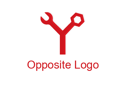 wrench on letter Y logo