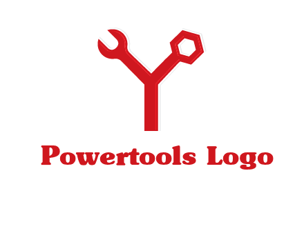 wrench on letter Y logo