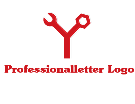 wrench on letter Y logo