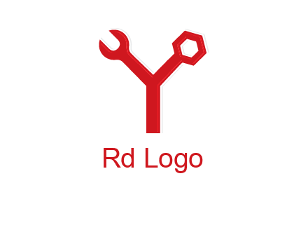 wrench on letter Y logo