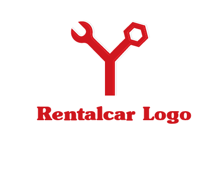 wrench on letter Y logo