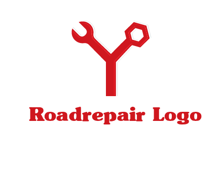 wrench on letter Y logo