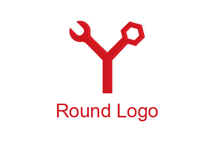 wrench on letter Y logo
