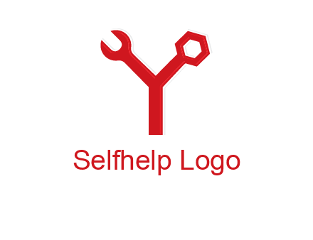 wrench on letter Y logo