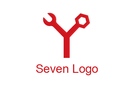 wrench on letter Y logo