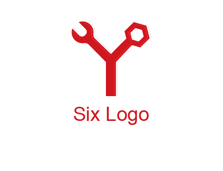 wrench on letter Y logo