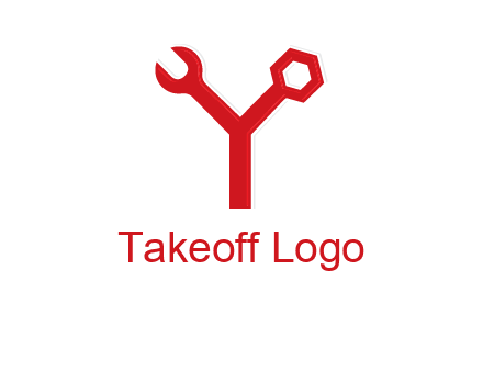 wrench on letter Y logo