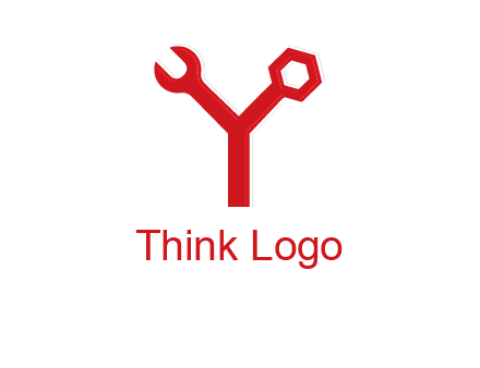 wrench on letter Y logo