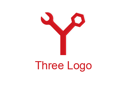 wrench on letter Y logo