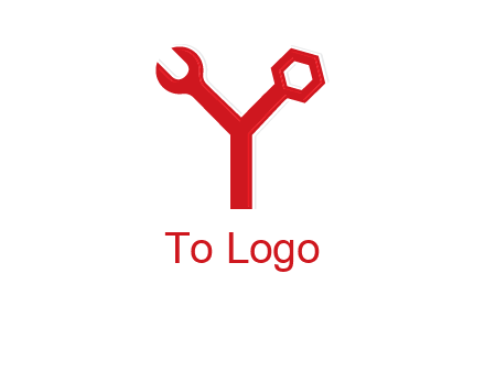 wrench on letter Y logo