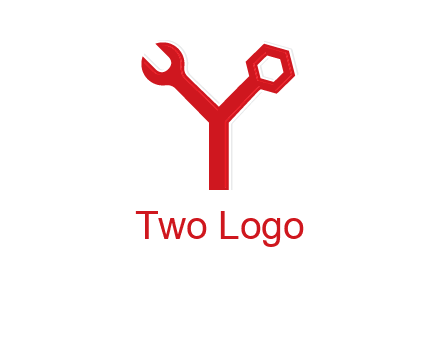 wrench on letter Y logo