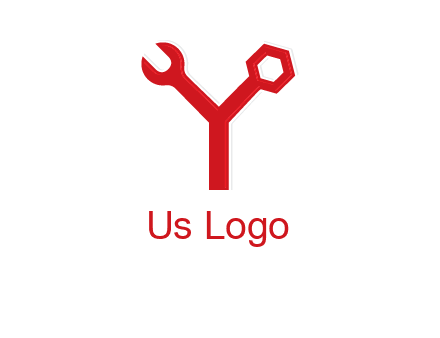 wrench on letter Y logo