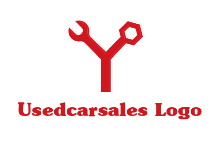 wrench on letter Y logo
