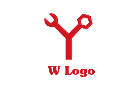 wrench on letter Y logo