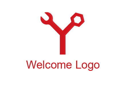 wrench on letter Y logo