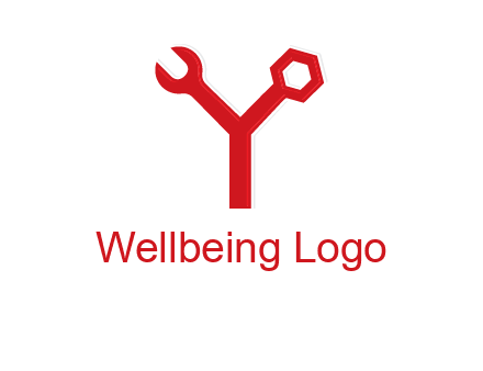 wrench on letter Y logo