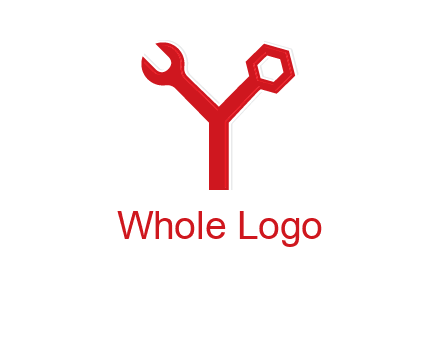 wrench on letter Y logo