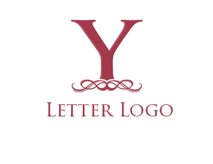 letter Y and ornament logo