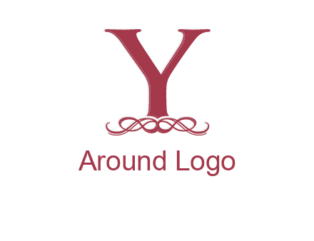 letter Y and ornament logo