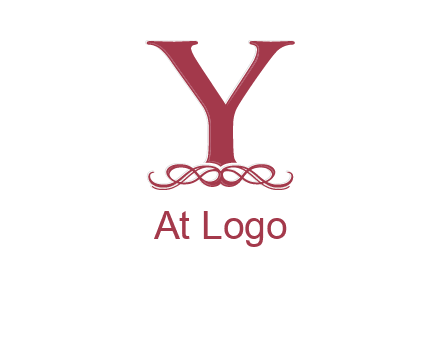 letter Y and ornament logo