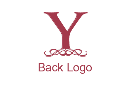 letter Y and ornament logo