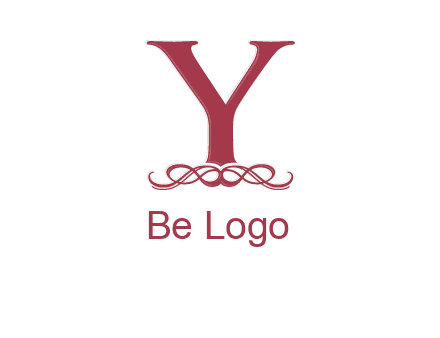 letter Y and ornament logo