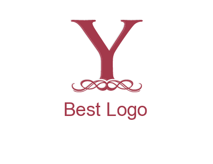 letter Y and ornament logo