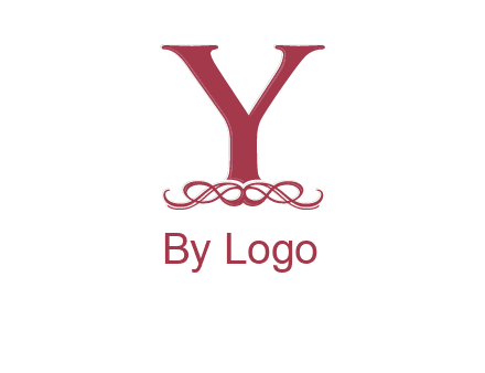 letter Y and ornament logo