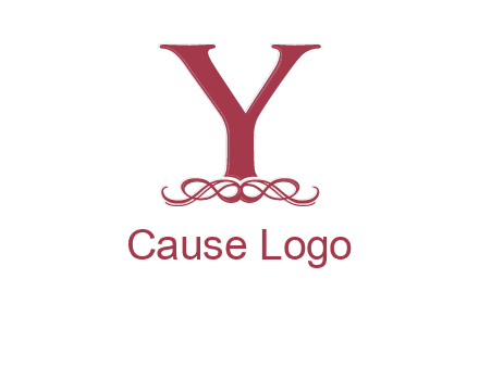 letter Y and ornament logo