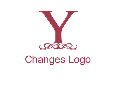 letter Y and ornament logo